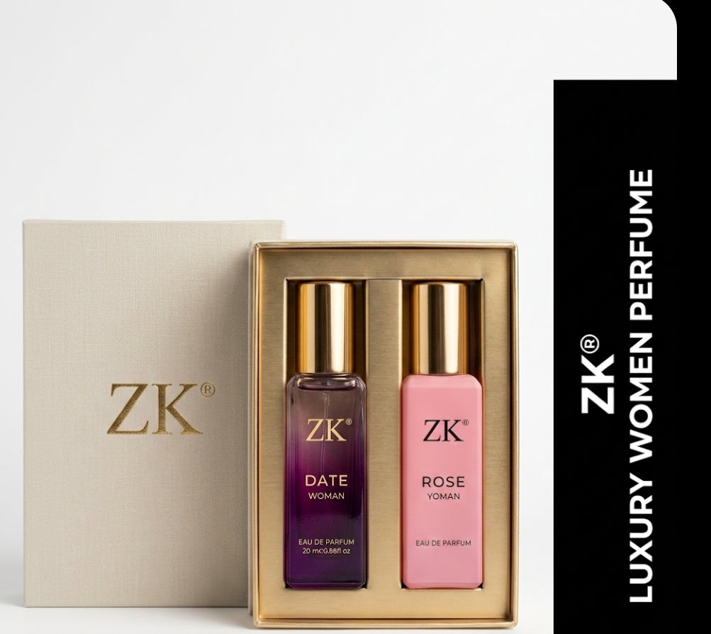 Zk Luxury DATE Woman + ROSE Woman Perfume Combo for Women 40 ML (Pack of 2 Items 20ML Each)