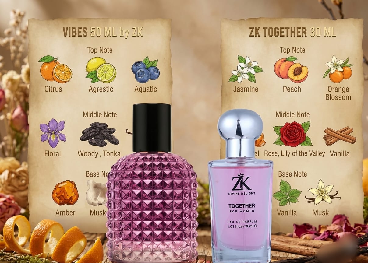 50 ML Unisex & Together 30 ML  Perfume Combo | Long Lasting Eau De Unisex  Parfum | Fresh Citrus & Floral Sweet